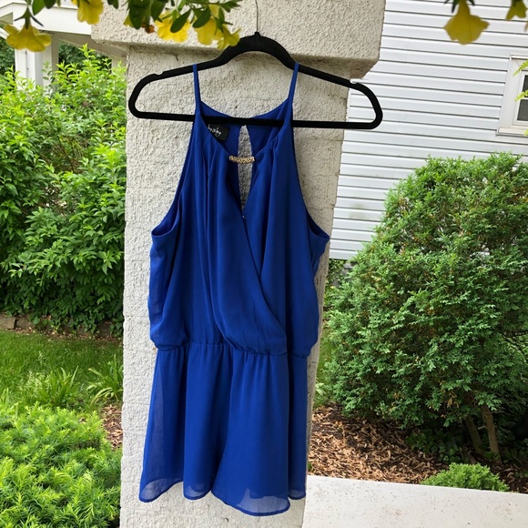 By & By cobalt blue romper new and never worn